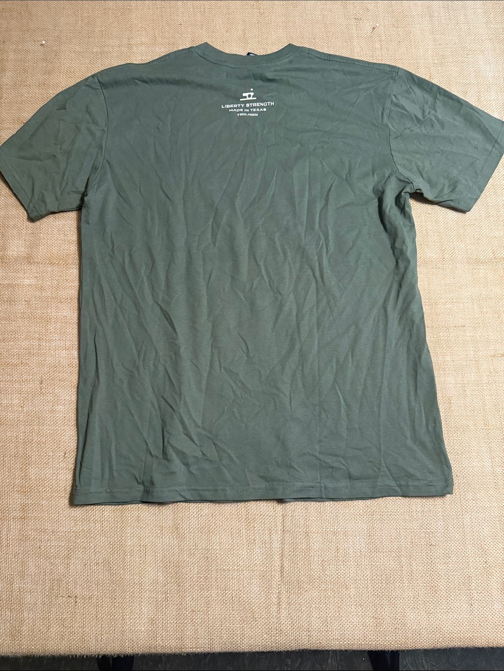 Liberty Strength Olive Green Graphic Tee - Texas Made - Picture 4 of 4